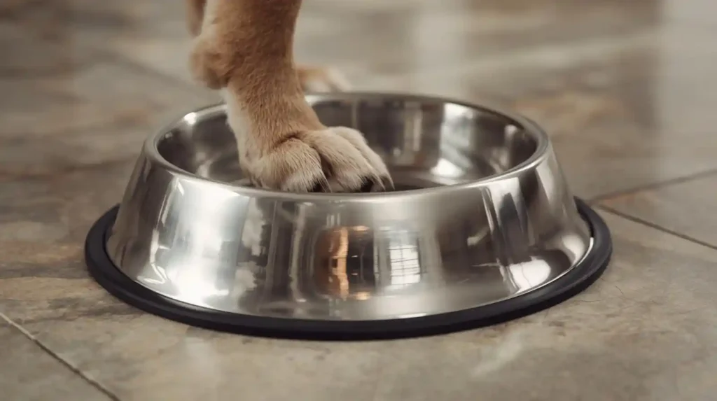 stainless steel dog bowl noise